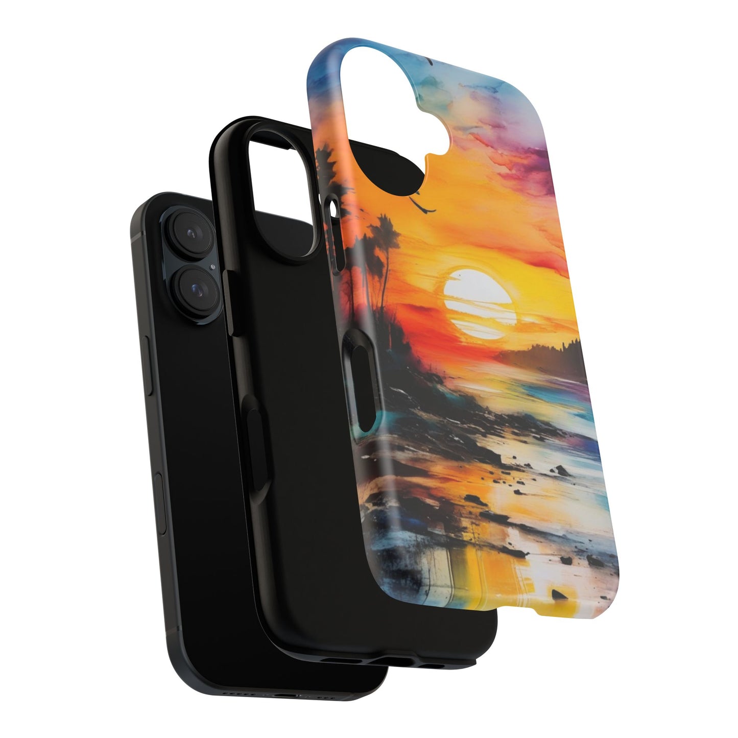 iPhone Tough Case Phone Case for iPhone 16/16 Plus/16 Pro/16 Pro Max – Dual Layer, Matte/Glossy Finish, Wireless Charging Compatible