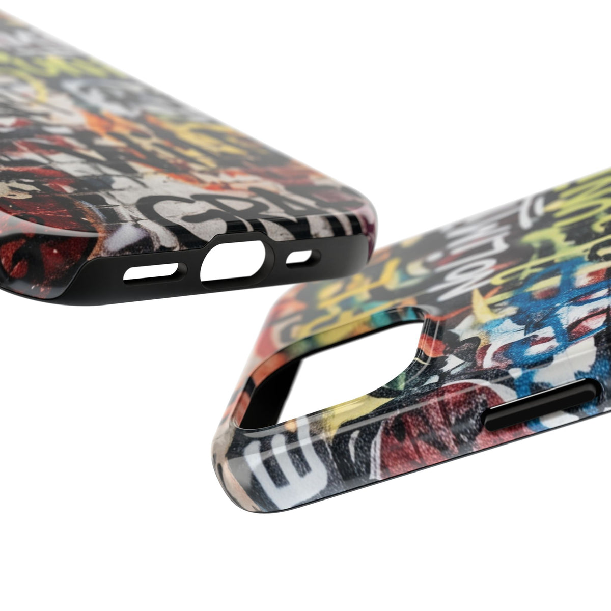 iPhone Tough Cases Phone Cases for iPhone 15\16\17\18 – Dual Layer, Matte/Glossy Finish, Wireless Charging Compatible. Graffiti Tough Phone Case