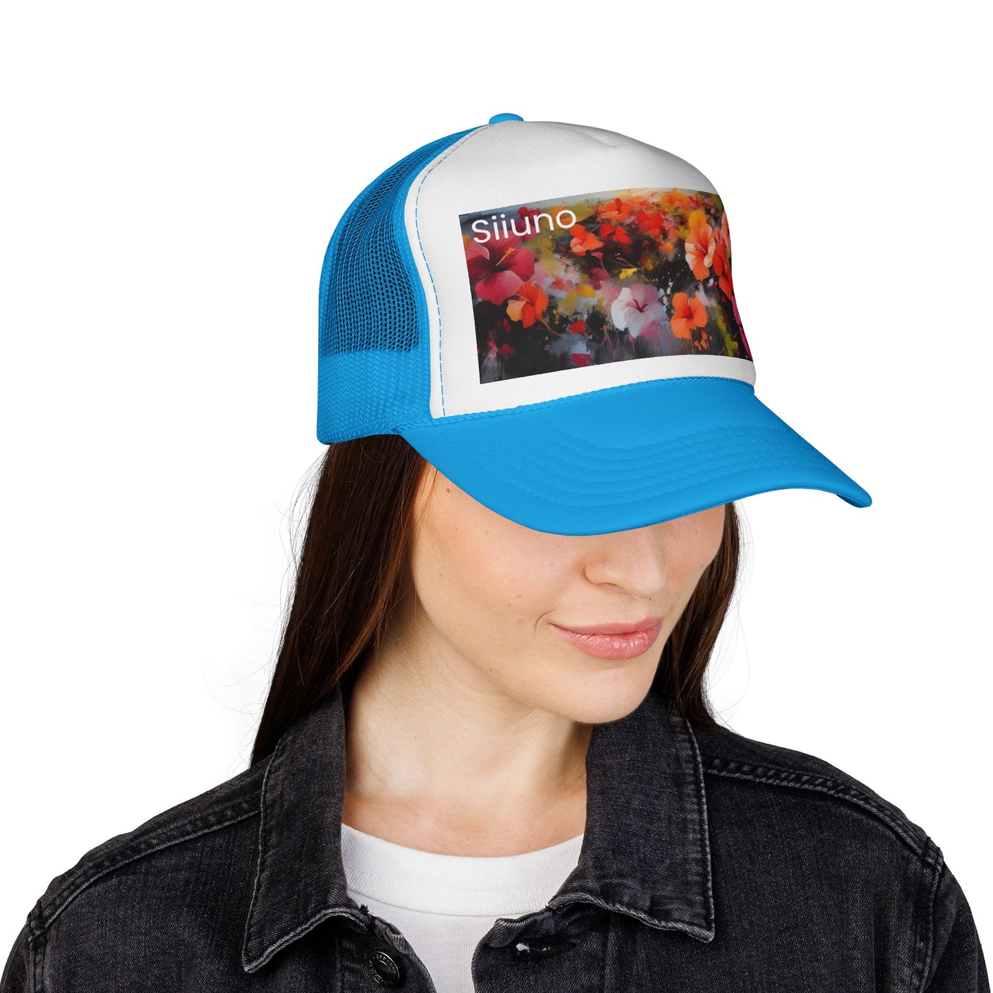 Floral Print Trucker Cap - Vibrant Summer Style