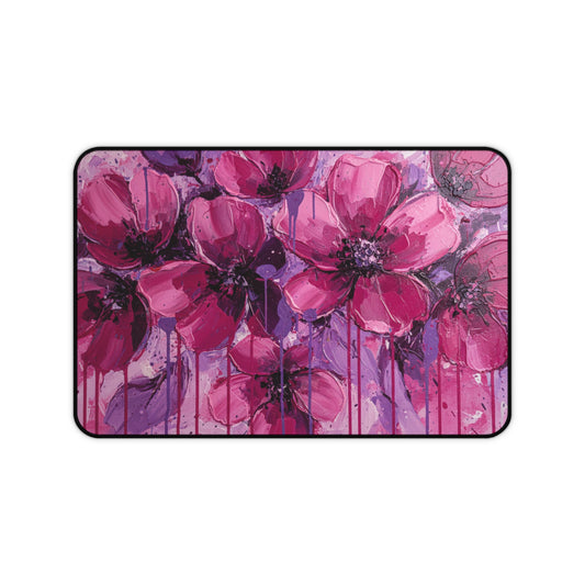 Large Gaming Mouse Pad – Premium Mouse Pad & Tech Accessory for Home & Office, Premium Desk Mat, Gaming Mouse Pad, Non-slip, Floral Desk Mat — Pink Mouse Pad for Home Office