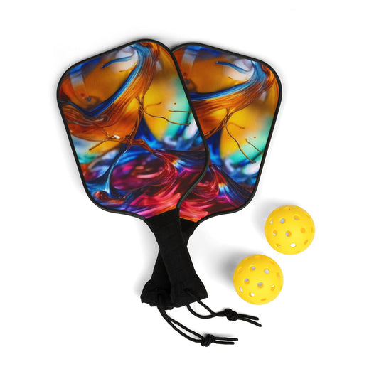 Pickleball Kit – Durable Wooden Paddles, Portable Set with Balls & Carry Bag for All Skill Levels - Perfect for Outdoor Fun!
