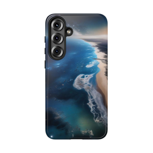 Tough Case Phone Case for Samsung Galaxy S25/S24 – Dual Layer, Matte/Glossy Finish, Wireless Charging CompatibleOcean Wave Phone Case - Tough, Stylish Protection for Beach Lovers