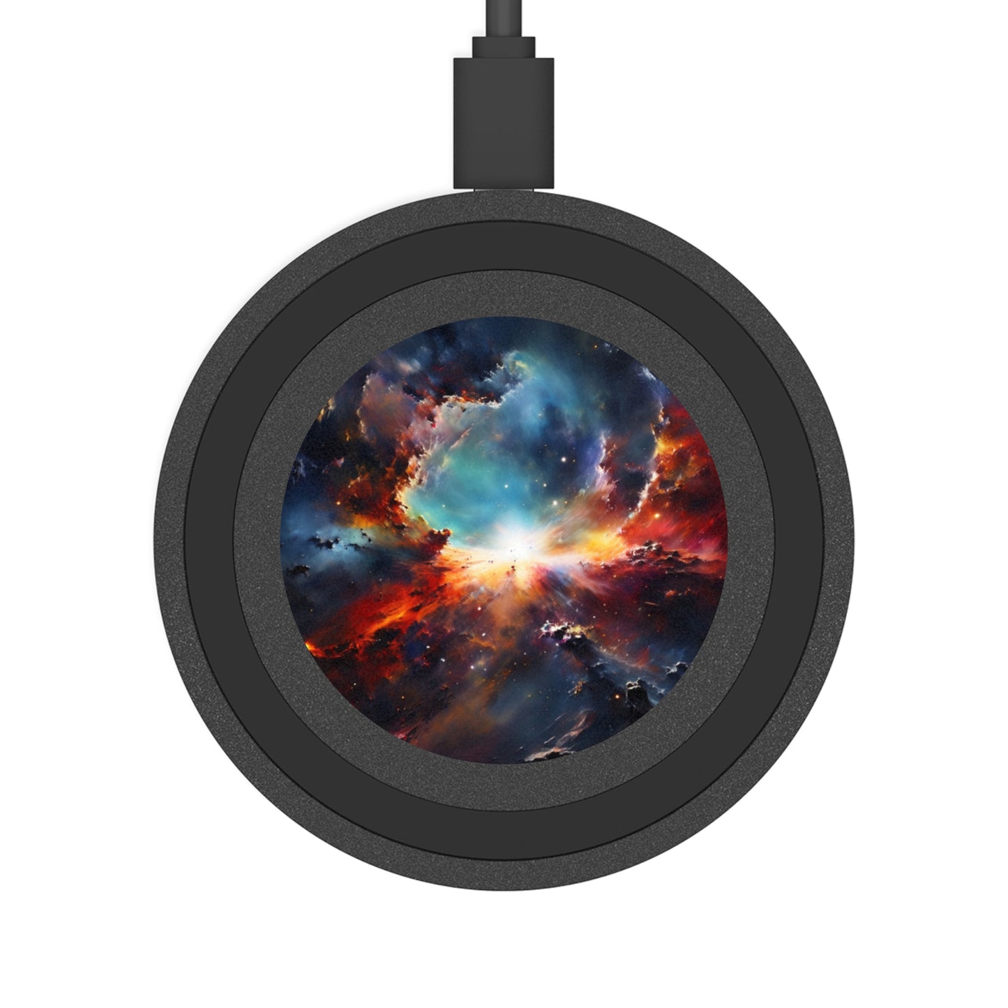 Galaxy Nebula Wireless Charging Pad — Qi Fast Charger with Space Design