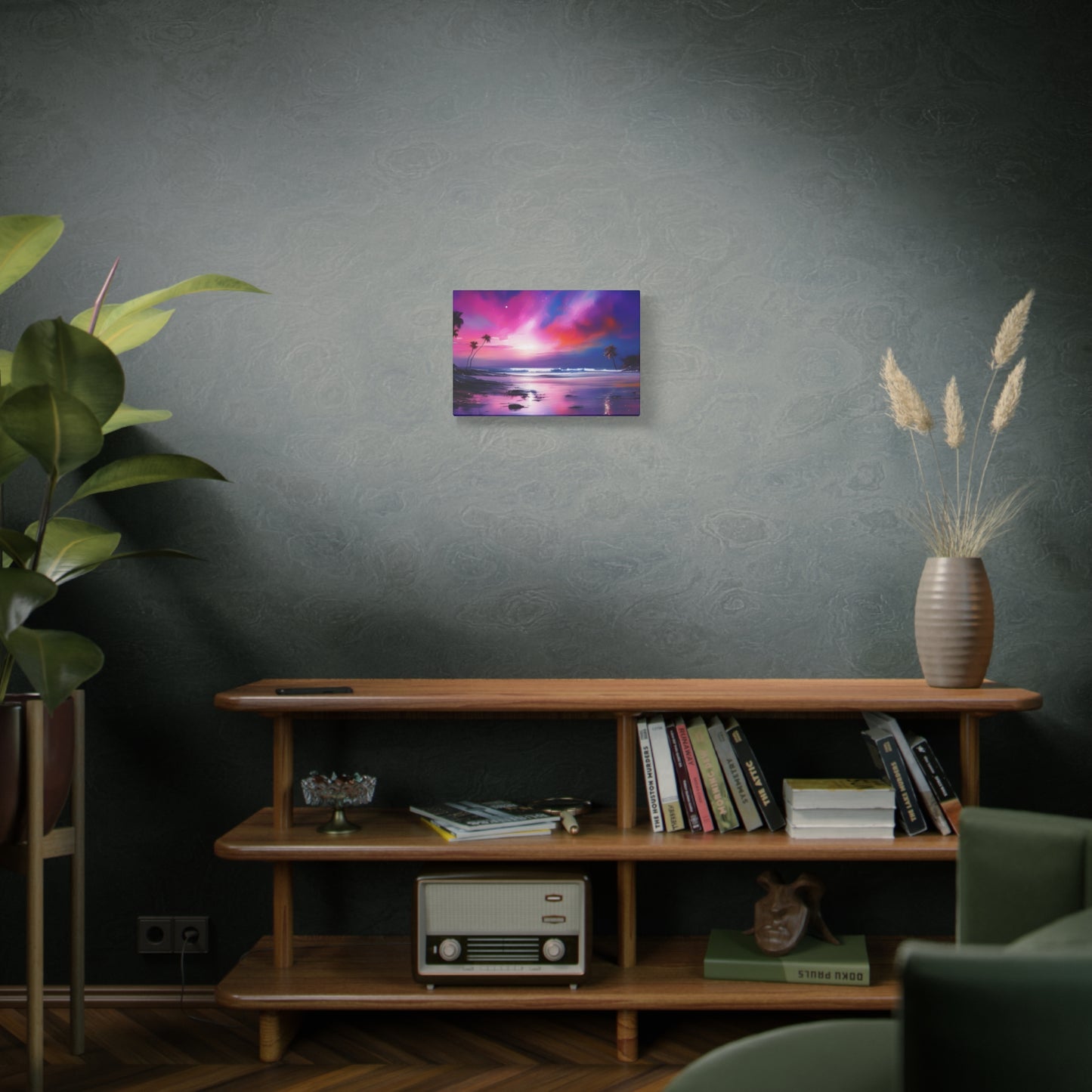 Abstract Art Canvas Print – Modern Wall Art, Digital Artwork, Matte Canvas, Ready to Hang, Home & Office Décor, Modern Wall Décor, Tropical Sunset Canvas Art - Vibrant Beach Landscape Wall Decor