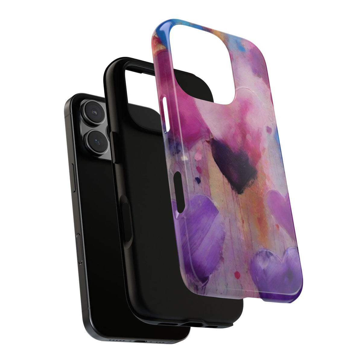 iPhone Tough Case Phone Case for iPhone 16, Samsung Galaxy S25 – Dual Layer, Matte/Glossy Finish, Wireless Charging Compatible