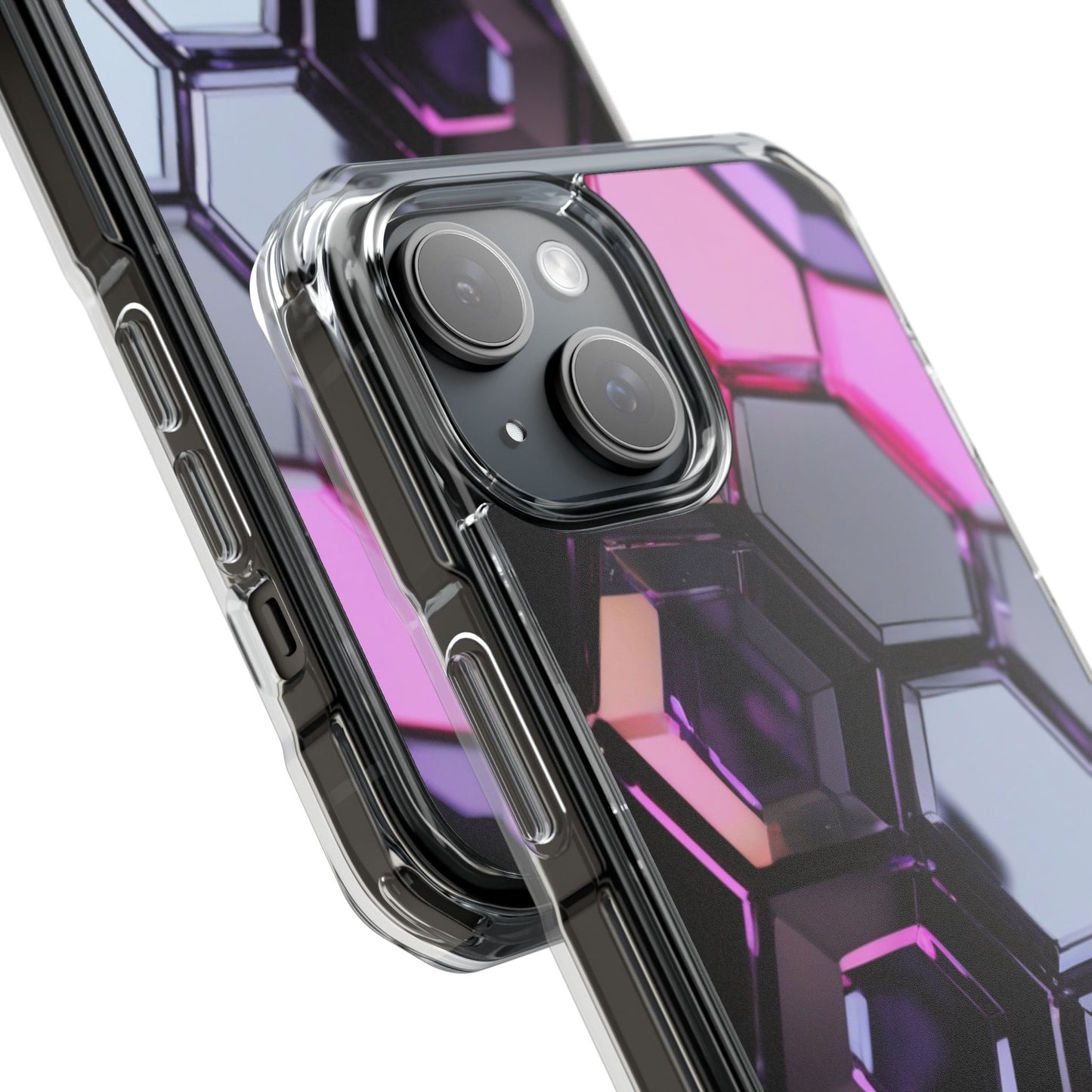 Magnetic Phone Case for iPhone 16/15/14 | Stylish Clear Impact Case, Trendy Protection for iPhone, Unique Gifts for Tech Lovers, Modern Aesthetic