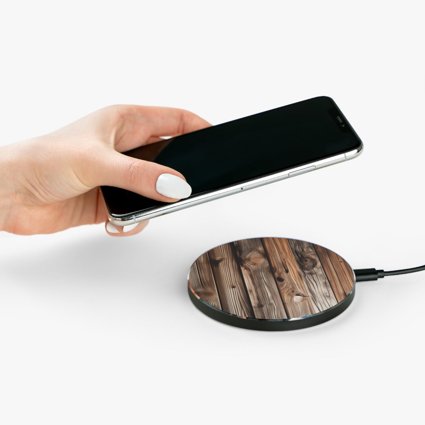 10W Fast Wireless Phone Charger – Qi-Certified for iPhone 16/15/14, Samsung Galaxy S25/S24/S23, Google Pixel 7/8/9 – Sleek, Compact Design with Micro USB Cable.