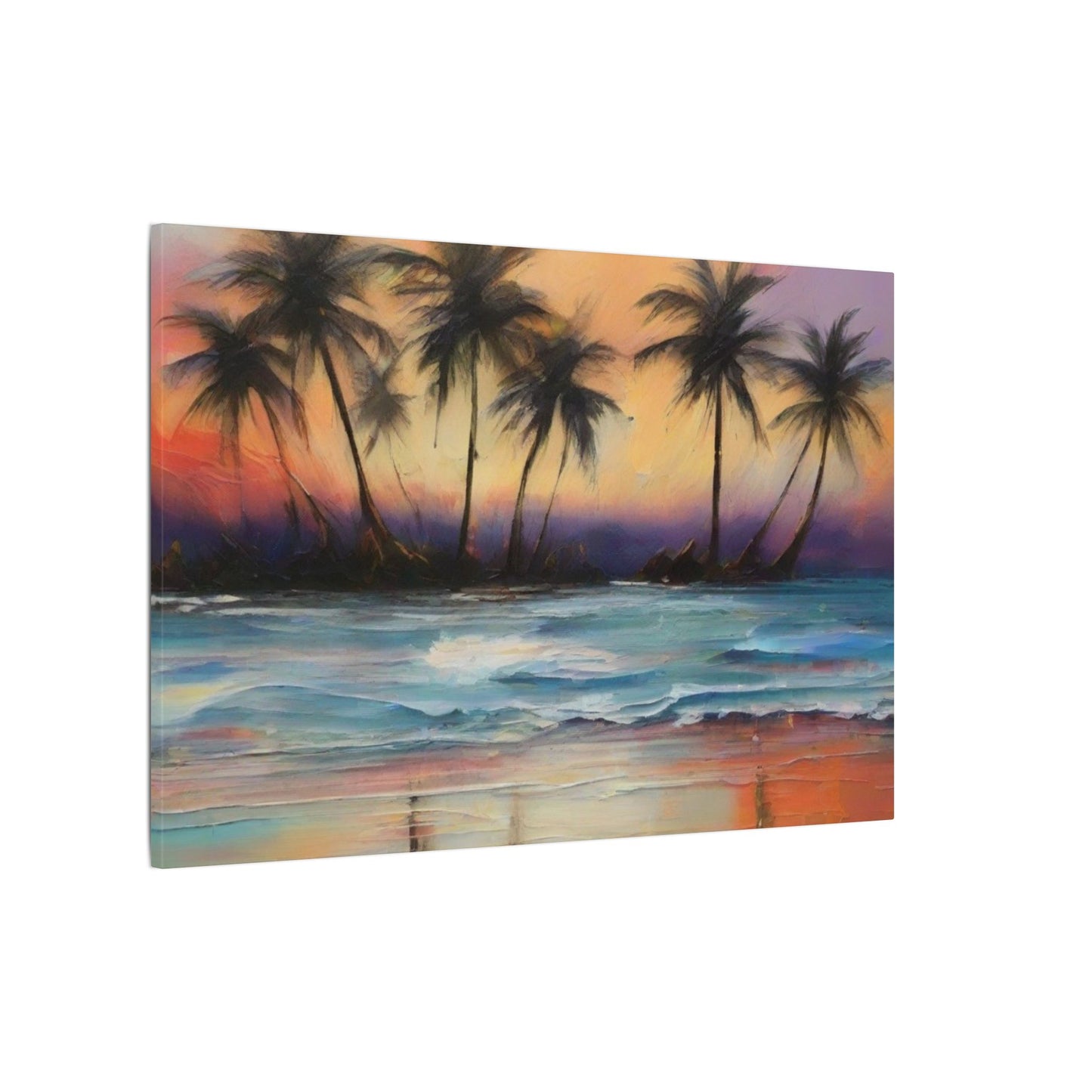 Abstract Art Canvas Print – Beach, Hawaii, Modern Wall Art, Matte Canvas, Ready to Hang, Home & Office Décor, Modern Wall Décor, Matte Canvas, Stretched, 0.75"