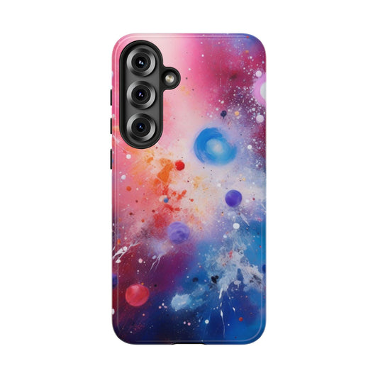 Tough Case Phone Case for Samsung Galaxy S25/S24 – Dual Layer, Matte/Glossy Finish, Wireless Charging Compatible, Cosmic Phone Case - Galaxy Inspired