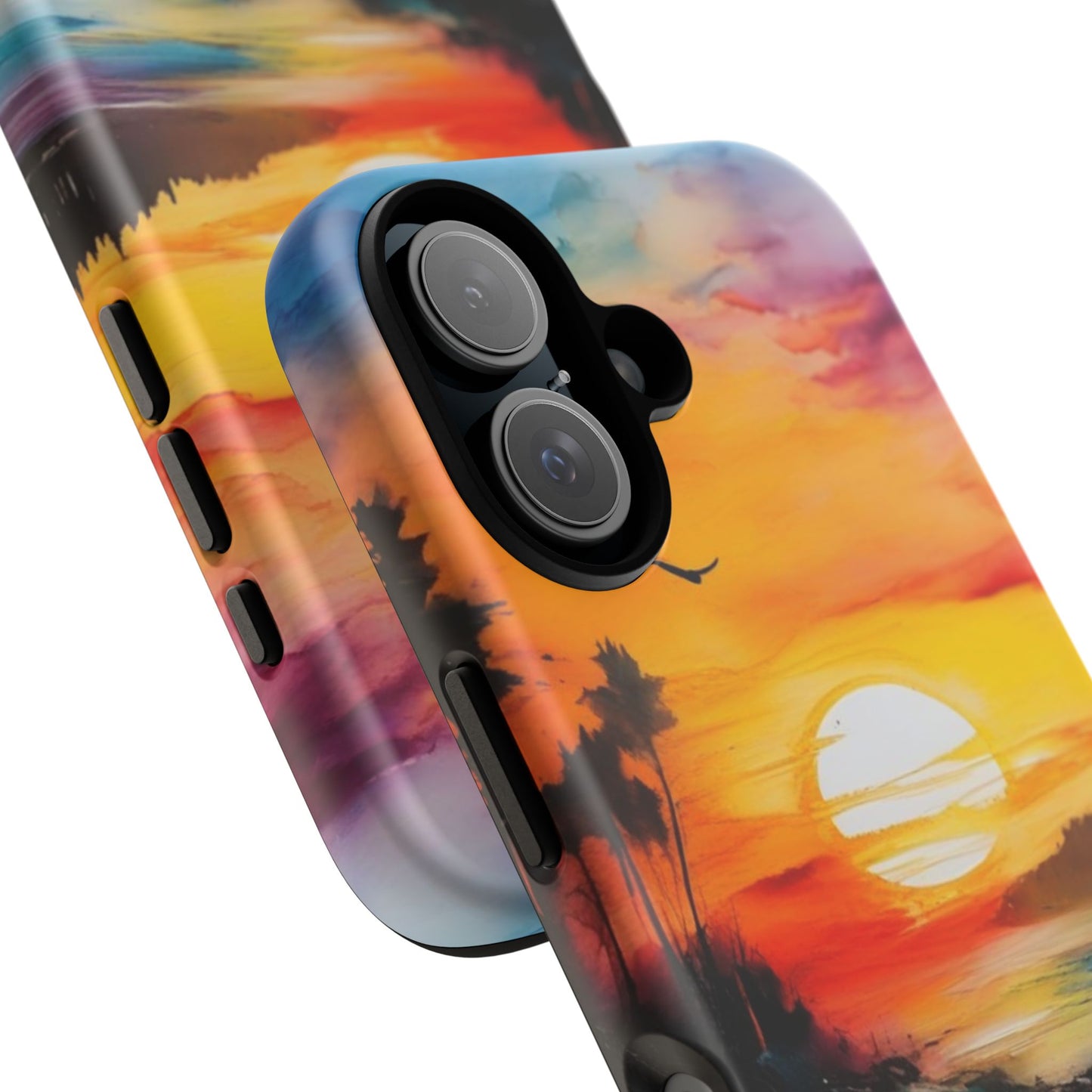 iPhone Tough Case Phone Case for iPhone 16/16 Plus/16 Pro/16 Pro Max – Dual Layer, Matte/Glossy Finish, Wireless Charging Compatible