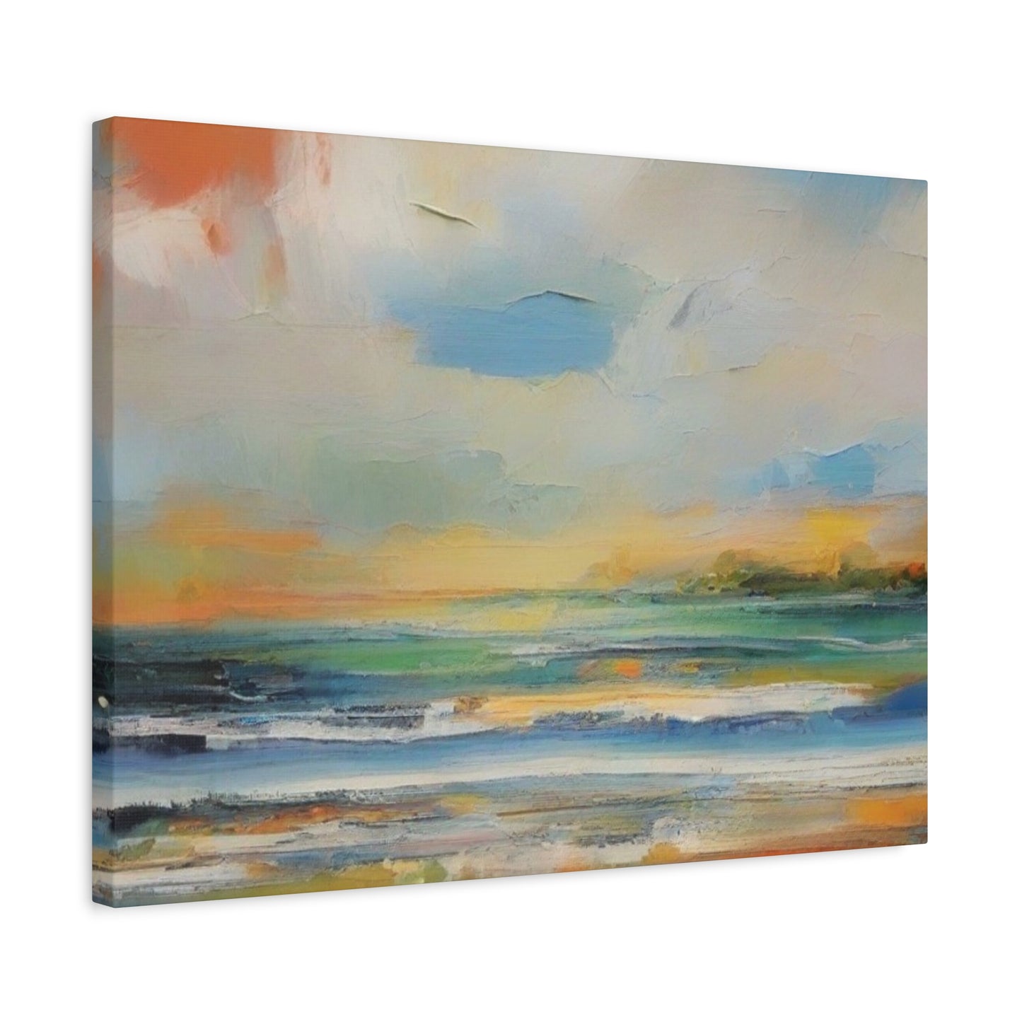 Abstract Art Canvas Print – Modern Wall Art, Matte Canvas, Ready to Hang, Home & Office Décor, Modern Wall Décor, Serene Coastal Canvas Art